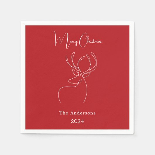 Abstrakte Rentiere Serviette (Vorderseite)