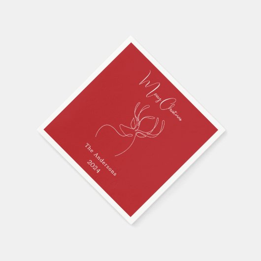 Abstrakte Rentiere Serviette (Ecke)