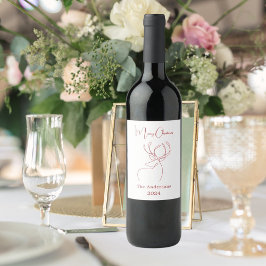 Abstrakte Rentiere Weinetikett