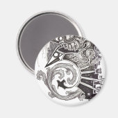 Abstrakte Reptilien Magnet (Vorderseite/Rückseite)