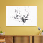 Abstrakte Restaurantszene - Leinwanddruck (Insitu (Wohnzimmer))