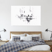 Abstrakte Restaurantszene - Leinwanddruck (Insitu (Schlafzimmer))