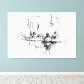 Abstrakte Restaurantszene - Leinwanddruck (Insitu (Holzboden))