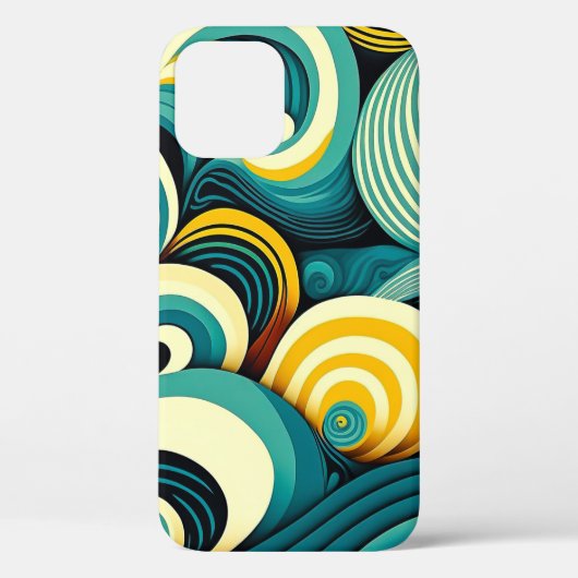 Abstrakte Retro 70er Hippie Waves Artwork | Case-Mate iPhone Hülle (Rückseite)