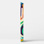 Abstrakte Retro 70er Hippie Waves Artwork | Case-Mate iPhone Hülle (Rückseite / Links)