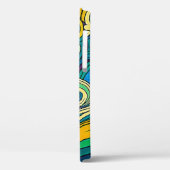 Abstrakte Retro 70er Hippie Waves Artwork | Case-Mate iPhone Hülle (Rückseite / Links)