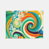 Abstrakte Retro 70er Hippie Waves Artwork | Fleecedecke (Vorderseite (Horizontal))