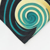 Abstrakte Retro 70er Hippie Waves Artwork | Fleecedecke (Ecke)
