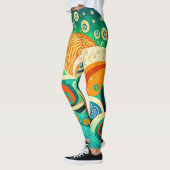 Abstrakte Retro 70er Hippie Waves Artwork | Leggings (Links)