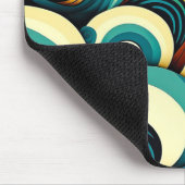 Abstrakte Retro 70er Hippie Waves Artwork | Mousepad (Ecke)