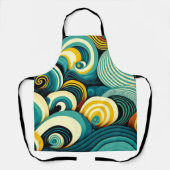 Abstrakte Retro 70er Hippie Waves Artwork | Schürze (Vorderseite)