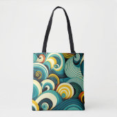 Abstrakte Retro 70er Hippie Waves Artwork | Tasche (Vorderseite)