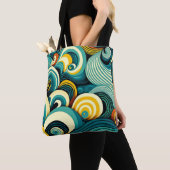 Abstrakte Retro 70er Hippie Waves Artwork | Tasche (Von Nahem)