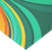 Abstrakte Retro 70er Hippie Waves Artwork | Tischdecke (Schrägansicht)