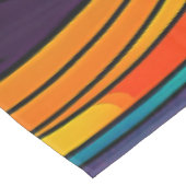 Abstrakte Retro 70er Hippie Waves Artwork | Tischdecke (Schrägansicht)