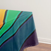 Abstrakte Retro 70er Hippie Waves Artwork | Tischdecke (Beispiel)