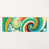 Abstrakte Retro 70er Hippie Waves Artwork | Yogamatte (Vorderseite (Horizontal))