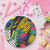 Abstrakte Retro 80er 90s Theme Party Teller (Party)