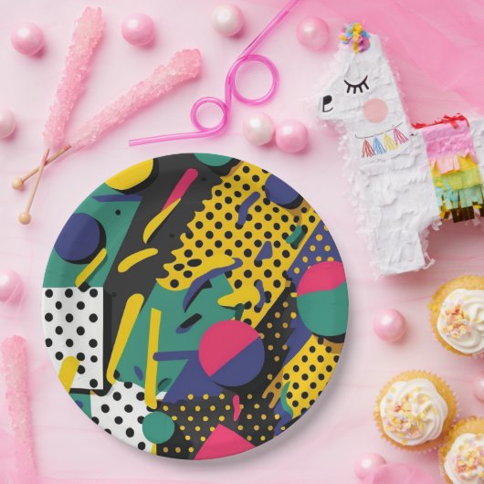 Abstrakte Retro 80er 90s Theme Party Teller (Party)