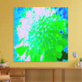 Abstrakte Retro-Blume in Lavendel und Kalkgrün Leinwanddruck (Insitu (Wohnzimmer))