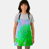 Abstrakte Retro-Blume in Lavendel und Kalkgrün Schürze (Insitu)