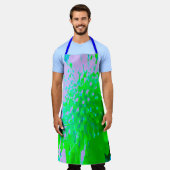 Abstrakte Retro-Blume in Lavendel und Kalkgrün Schürze (Getragen)