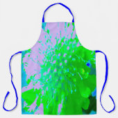 Abstrakte Retro-Blume in Lavendel und Kalkgrün Schürze (Vorderseite)