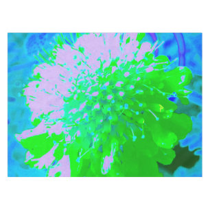 Abstrakte Retro-Blume in Lavendel und Kalkgrün Tischdecke