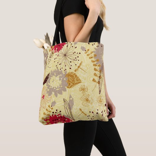 Abstrakte Retro-Blume Tasche (Von Nahem)