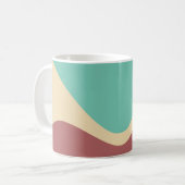 Abstrakte Retro-Erdkurven Kaffeetasse (Vorderseite Links)
