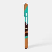 Abstrakte Retro-Espresso-Kunst iPhone 16 Hülle (Linke Seite)