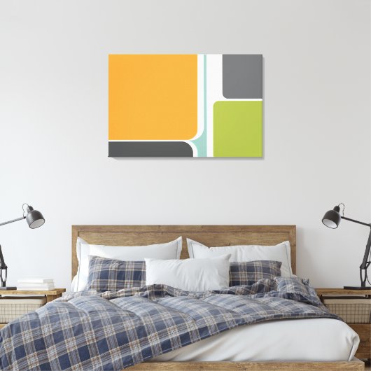 abstrakte Retro-Farbblockart geometrisch Leinwanddruck (Insitu (Schlafzimmer))