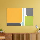abstrakte Retro-Farbblockart geometrisch Leinwanddruck (Insitu (Wohnzimmer))