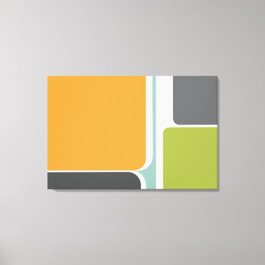 abstrakte Retro-Farbblockart geometrisch Leinwanddruck (Vorderseite)