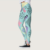 Abstrakte Retro-Formen Leggings (Links)