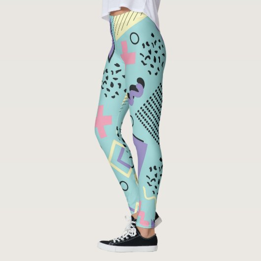 Abstrakte Retro-Formen Leggings (Links)