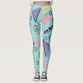 Abstrakte Retro-Formen Leggings (Vorderseite)