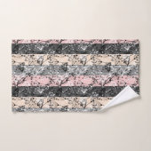 Abstrakte Retro kleine Blume Blumenzweig Blätter Badhandtuch Set (Handtuch)