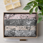 Abstrakte Retro kleine Blume Blumenzweig Blätter Seidenpapier (Geschenk)