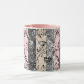 Abstrakte Retro kleine Blume Blumenzweig Blätter Tasse (Zentrum)