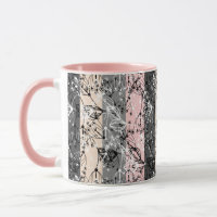 Abstrakte Retro kleine Blume Blumenzweig Blätter
