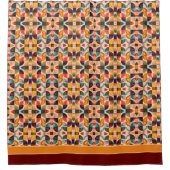 Abstrakte Retro-Kollektion für beliebte Quadrate Duschvorhang (Vorderseite)