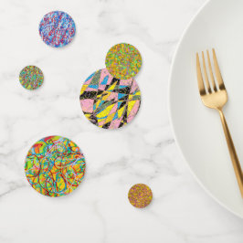 abstrakte Retro-Kunstfarben und -designs Konfetti