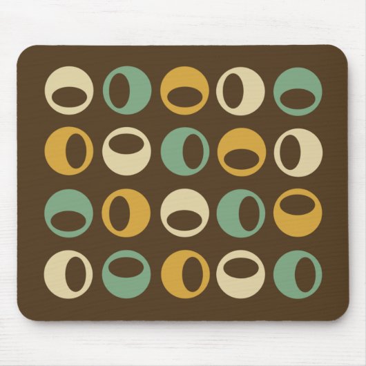 Abstrakte Retro moderne Bereiche Mousepad (Vorne)
