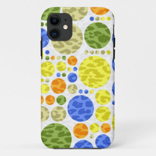 Abstrakte Retro Polka Dots   Leopard Print Case-Mate iPhone Hülle
