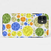 Abstrakte Retro Polka Dots | Leopard Print Case-Mate iPhone Hülle (Rückseite (Horizontal))