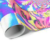 Abstrakte Retro-Rosa Mandala Rosa Orchideen Geschenkpapier (Rolleneckpunkt)