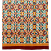 Abstrakte Retro-Sammlung Moderner Platz Duschvorhang (Vorderseite)