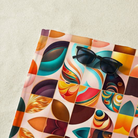 Abstrakte Retro-Sammlung Moderner Platz Strandtuch (Beispiel)