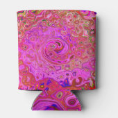 Abstrakte Retro-Swirbel in rosa Marmorfarben Dosenkühler (Rückseite)